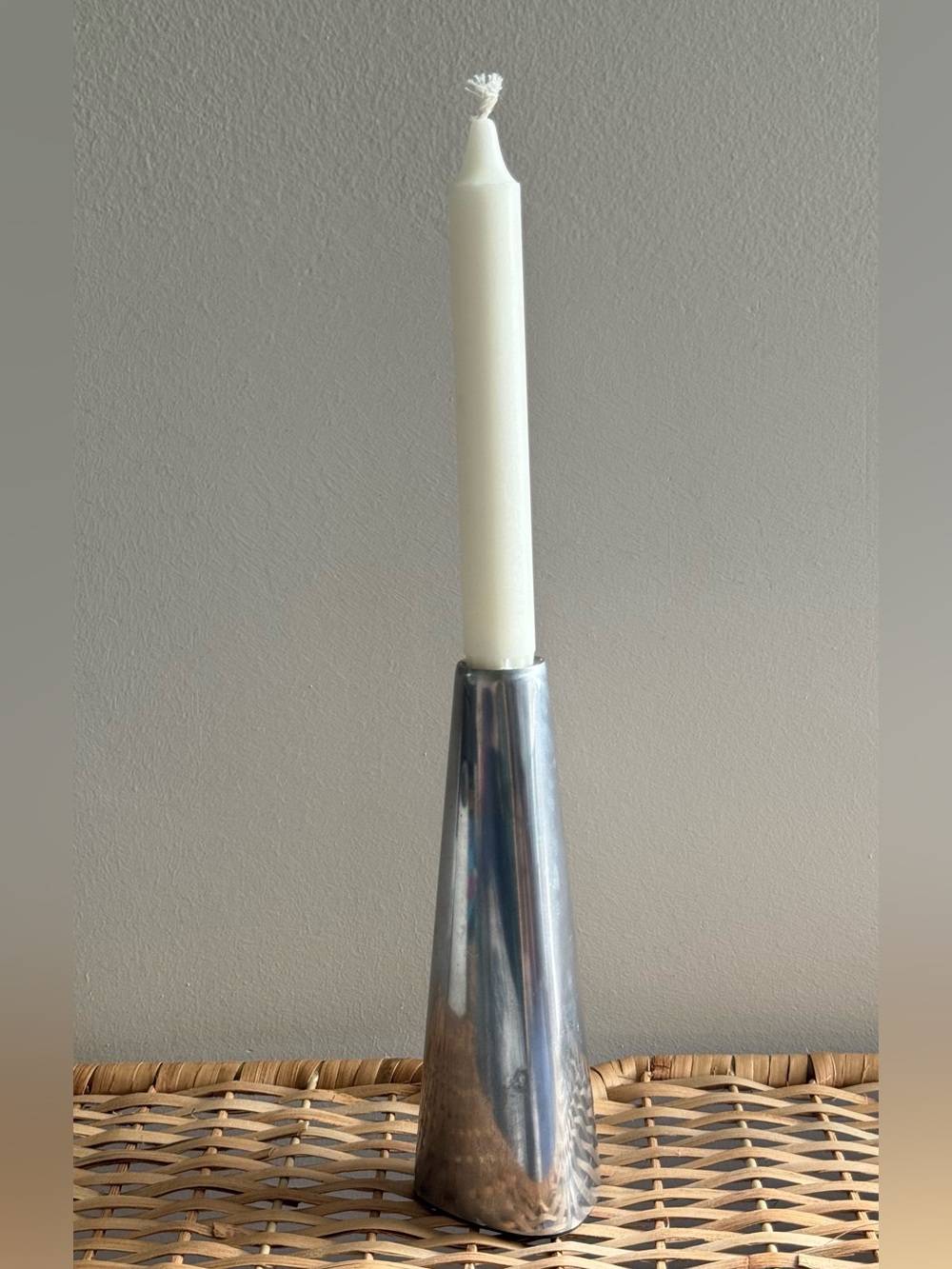 Vintage IKEA Renös Chrome MCM Candle Holder